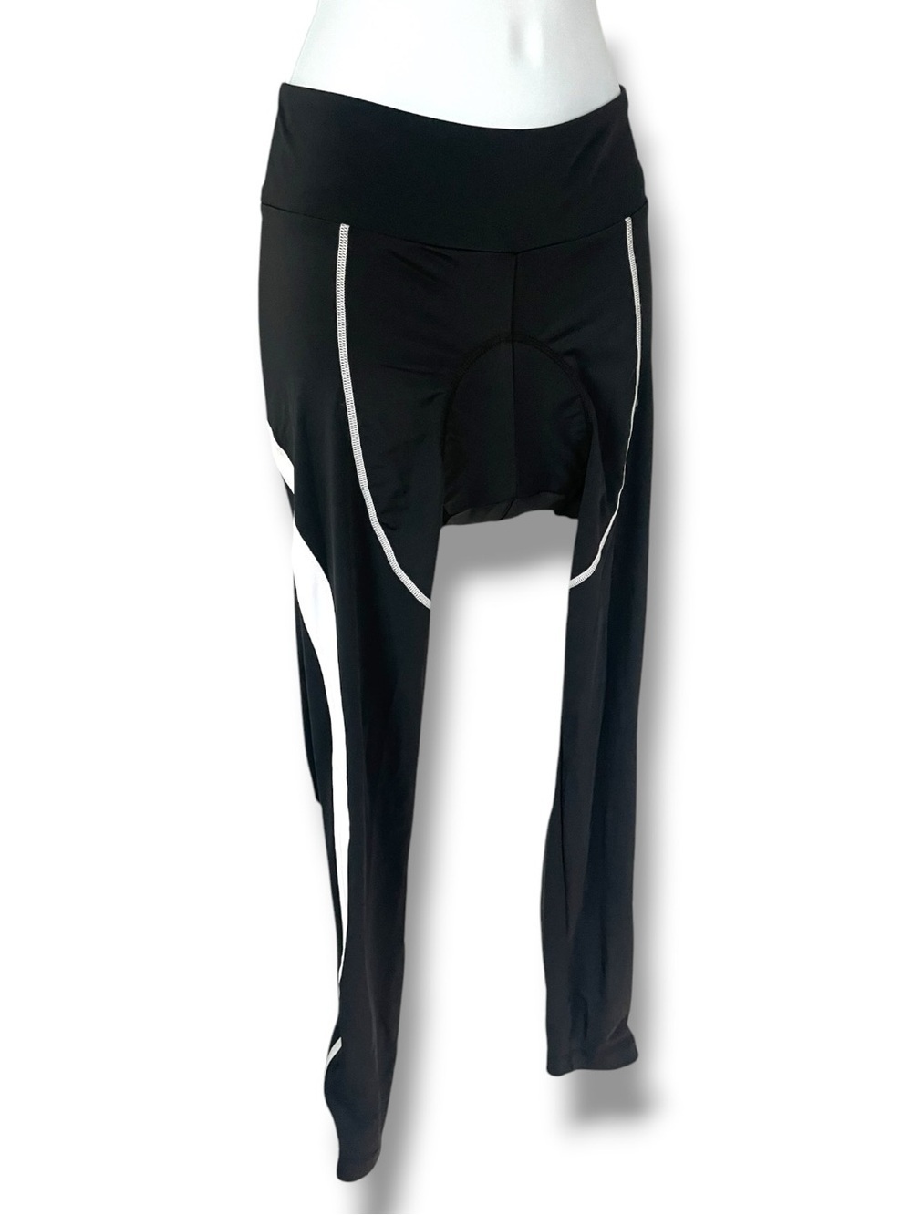 Spoear Cycling Leggings Women’s Padded Bicycle Tights Reflective Zip Ankle Black